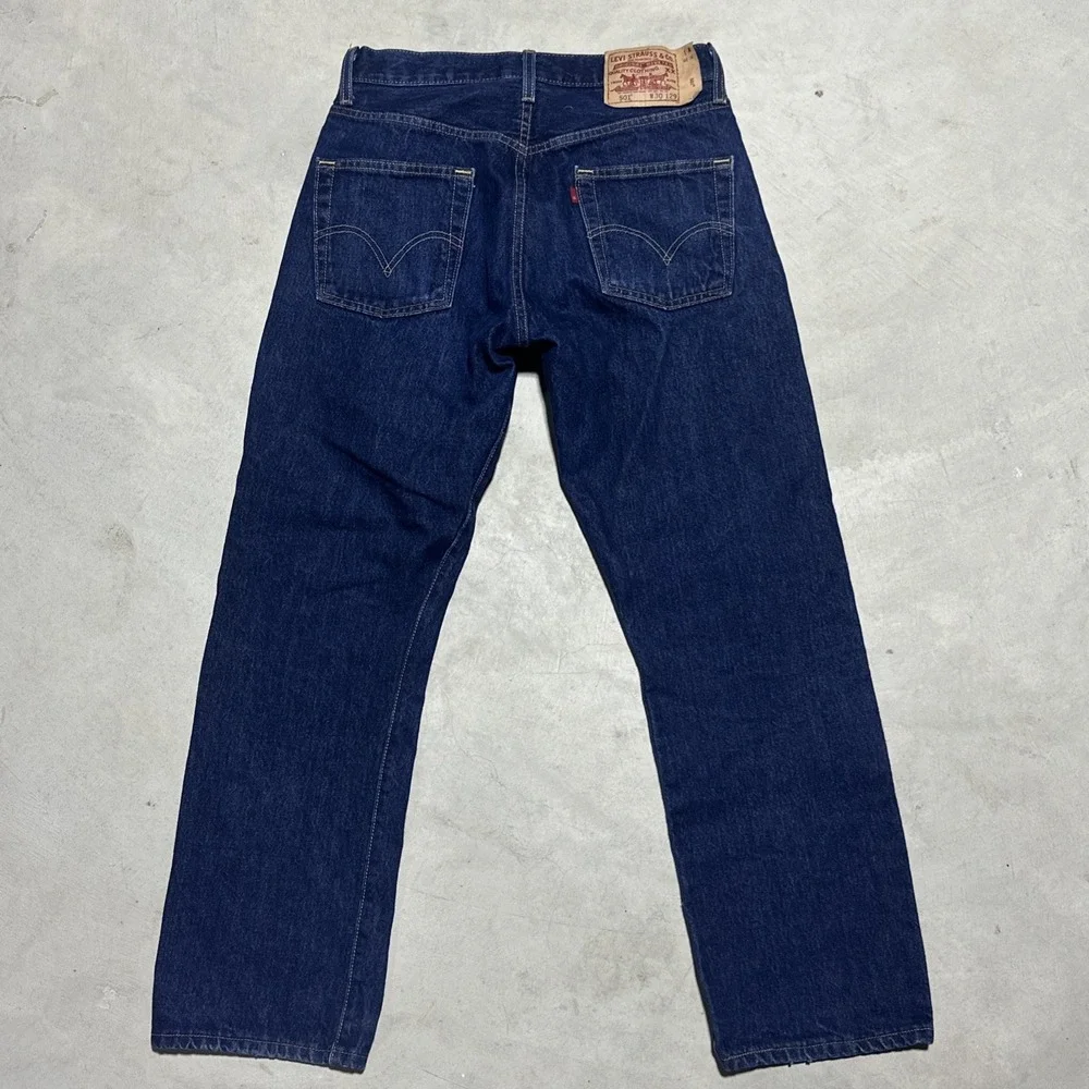 Levis 501 XX Jeans Men's SZ 30x29 Blue Dark Wash Straight Denim Button Fly Y2K